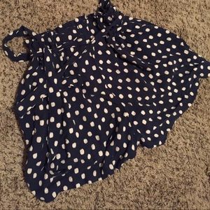 Polka dot paper bag shorts!